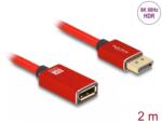 Delock Cablu prelungitor Displayport 8K60Hz/4K240Hz T-M 2m Rosu, Delock 81082 (81082)