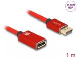 Delock Cablu prelungitor Displayport 8K60Hz/4K240Hz T-M 1m Rosu, Delock 81081 (81081)