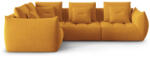 Micadoni Coltar modular Bloom cu tapiterie din catifea si colt pe partea stanga, galben (MIC_LC_184_F1_BLOOM4)