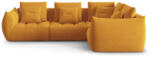 Micadoni Coltar modular Bloom cu tapiterie din catifea si colt pe partea dreapta, galben (MIC_RC_184_F1_BLOOM4)