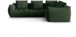 Micadoni Coltar modular Bloom cu tapiterie din tesatura structurala si colt pe partea dreapta, verde inchis (MIC_RC_86_F1_BLOOM4)