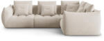 Micadoni Coltar modular Bloom cu tapiterie din catifea si colt pe partea dreapta, ecru (MIC_RC_184_F1_BLOOM1)