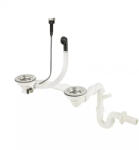 Leziter Szifon 2 medencés mosogatóhoz automata leeresztővel (KS-S02) - snaigeshop