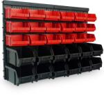 Jurhan ORDER függő szerszámszervező, 30 doboz, 64x2x38cm, piros/fekete Jurhan