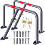 Monzana ANTONIA összecsukható parkolósorompó-készlet, 2db, 800x470x440mm, szürke Monzana