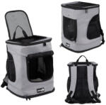 Cadoca JOY hátizsák kutyáknak és macskáknak, 31x30x41cm, szürke Cadoca