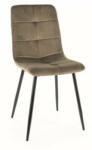 SIGNAL MEBLE Ivo Velvet Olíva Bársony Étkezőszék Fekete Fém Vázzal (SIG-IVOVCOL)