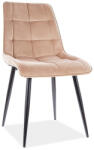 SIGNAL MEBLE Chic Velvet Bársony Étkezőszék Bézs Steppelt (SIG-CHICVCBE)
