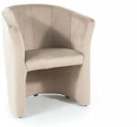 SIGNAL MEBLE TM-1 Bársony Fotel Bézs Kényelmes Ölelő (SIG-TM1V28)