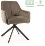 SIGNAL MEBLE Notti Brego Forgó Szék Olívazöld Szövet Fekete Fém Vázzal (SIG-NOTTIBRCOL)