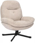 SIGNAL MEBLE Harper Comfort 360° Forgó Fotel Bézs Szövet Fekete Fém (SIG-HARPERBE)