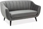 SIGNAL MEBLE Elite Velvet Kétszemélyes Bársony Kanapé Szürke Wenge Bordázott (SIG-ELITE2V14SZ)