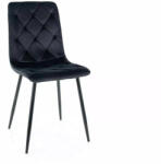SIGNAL MEBLE Jerry Velvet Bársony Étkezőszék Fekete Rombusz Mintával (SIG-JERRYVCC)