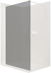 Cerano - Walk-in Onyx L/R zuhanyparaván - kerek támasz - fehér matt, grafitüveg - 80x200 cm, CER-CER-8050BD194 (CER-CER-8050BD194)