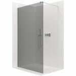 Cerano - Walk-in Onyx L/R zuhanyparaván - kerek támasz - króm, grafitüveg - 80x200 cm, CER-CER-8050BD218 (CER-CER-8050BD218)