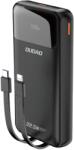 Dudao K15Pro Powerbank 20000mAh 22.5W PD USB-C és USB-A porttal, beépített Lightning és USB-C kábelekkel - fekete