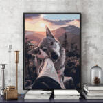 Pictorul Fericit Tamed wolf - Pictură pe numere Panza pictura