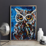 Pictorul Fericit The owl - Pictură pe numere Panza pictura