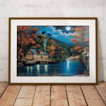 Pictorul Fericit Fairytale House - Pictură pe numere Panza pictura