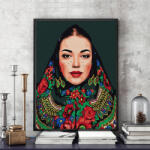 Pictorul Fericit Slavic Beauty - Pictură pe numere Panza pictura