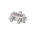 USE Home TSX 1910 F elosztó, HQ professzionális minőség, 75 Ohm, IP44, cink-ötvözet konstrukció, 5-2400 MHz, 2 utas, 1 bemenet, 2 kimenet 3 db-os kiszerelés! (TSX 1910)