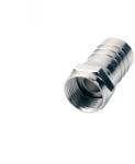USE Home F 803C F csatlakozódugó, fém, S6TSV kábelre préselhető, egyenes kivitel 25 db-os kiszerelés! (F 803C)