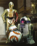  Star wars poszter mini R2D2, BB-8, C3PO