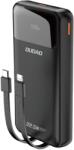 Dudao K15Pro Powerbank 20000mAh 22.5W PD USB-C / USB-A / beépített Lightning és USB-C kábelek - fekete
