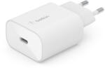 Belkin BOOST CHARGE 25W USB-C PD PPS Egyes Fali Töltő 1m C-típusú - Villám Kábel - Fehér