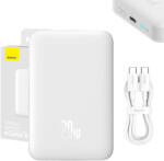 Baseus Magnetic Mini Powerbank, USB-C, 10000mAh, 20W, MagSafe (fehér)