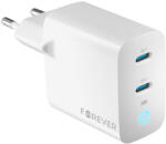 Forever Forever TC-06-40CC GaN PD QC töltő 2x USB-C 40W fehér