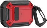 Hurtel AirPods 4 Armor Case karabinerrel - Piros tok