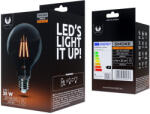 Forever Light LED Izzó Filament E27 G95 4W 230V 2000K 400lm COG füstös Forever Light