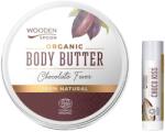 Wooden Spoon Set - Ulei de corp Chocolate Fever și balsam de buze Choco Kiss, 100 + 4.3 ml