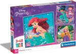 Clementoni Puzzle pentru copii Clementoni din 3 x 48 piese - Prințese Disney (25304) Puzzle
