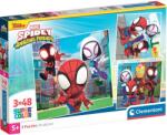 Clementoni Puzzle pentru copii Clementoni din 3 x 48 piese - Spidey și prietenii săi minunați (25294) Puzzle