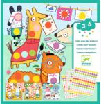 DJECO Set creativ cu autocolante - Buline colorate (DJ09044)