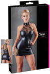 Cottelli Collection - rochie mini cu dantelă lucioasă cu guler - negru - XL (27158301051)