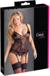 Cottelli Collection - top damă sexy dantelă cu panglică - negru - XXXXL (26309901081)