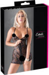 Cottelli Collection - rochie dantelă cu dungi lucioase - negru - M (27160201031)