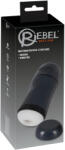 Rebel - Masturbator masculin 2 în 1 cu vibrații și sucțiune - negru