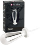 mystim Tristan - dop anal electrostimulare - silicon alb