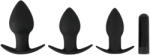 Black Velvets Set de vibratoare anale Black Velvet - 3 piese, cu acumulator (negru)