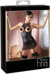 Abierta Fina - rochie mini sexy - aspect strălucitor - negru - L