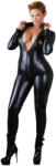 Cottelli Collection Plus Size - salopetă party lucioasă cu mâneci lungi - negru - 3XL (27303401071)