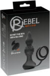 Rebel Vibrator anal și inel pentru penis Rebel 2in1 cu radio și baterie (negru)