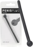 Penisplug Dilator Piss Play - dilatator uretral din silicon, gol (negru)