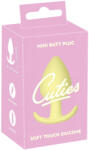 Cuties Mini Butt Plug - dop anal din silicon (galben, 3, 1 cm)