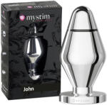 mystim Little John - plug anal electric - mare - argintiu