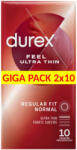 Durex - prezervative ultra subțiri - senzație naturală - 2x10 bucăți